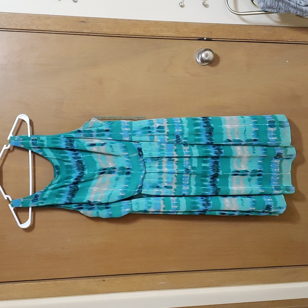 Dress Barn size 20 green pattern dress
